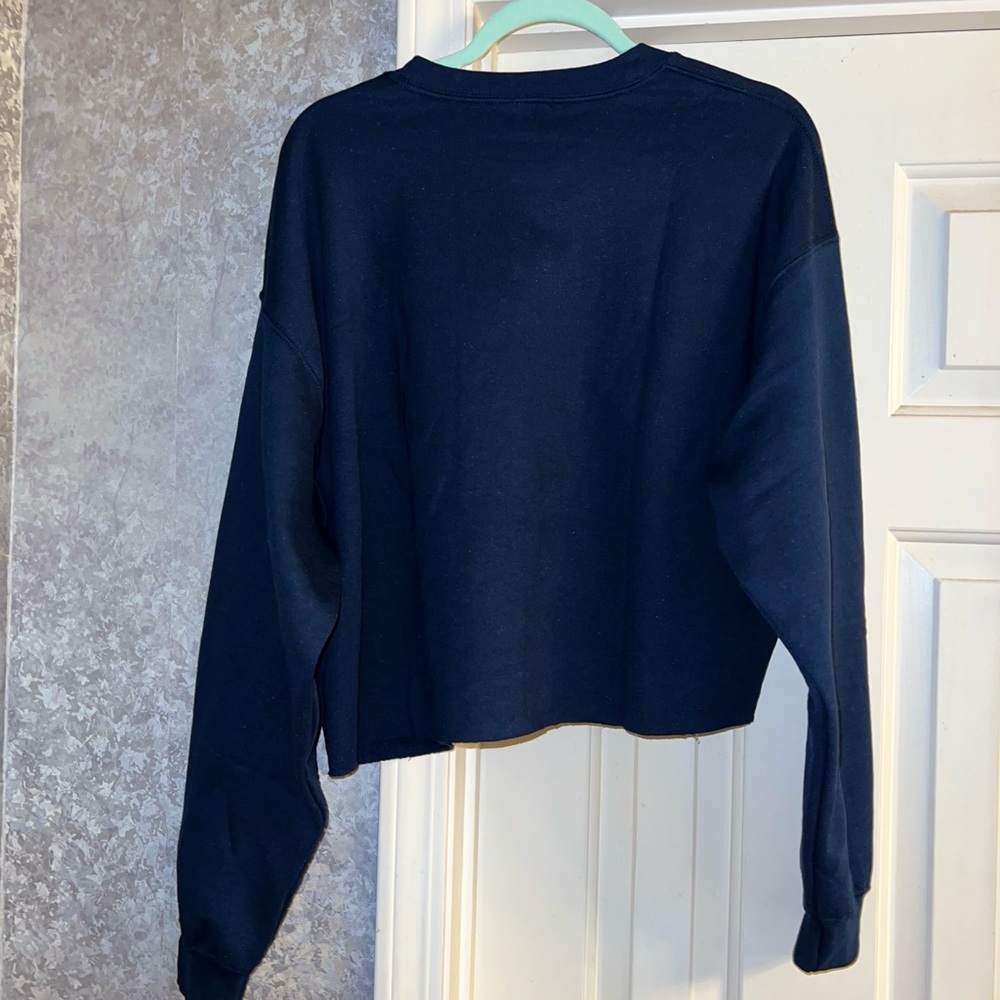 NWT  SALTY Patchwork Chenille Crew Neck long Sleeve Cropped Sweatshirt / Top - Picture 8 of 11